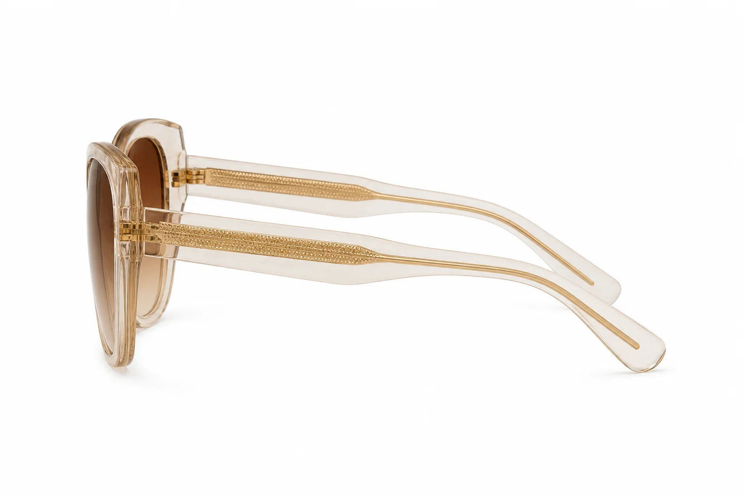 Seattle Rose Gold Hexagonal Sunglasses