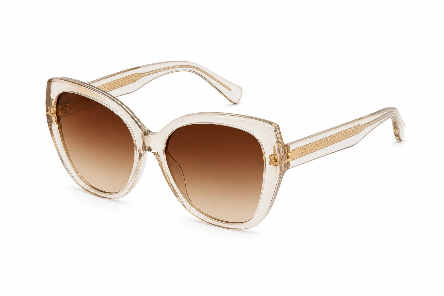 Seattle Rose Gold Hexagonal Sunglasses